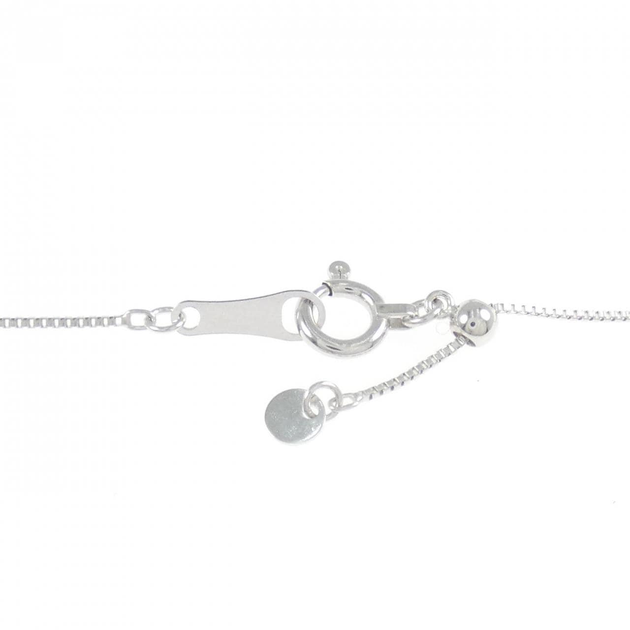 K18WG ソリティア ダイヤモンド ネックレス 0.79CT