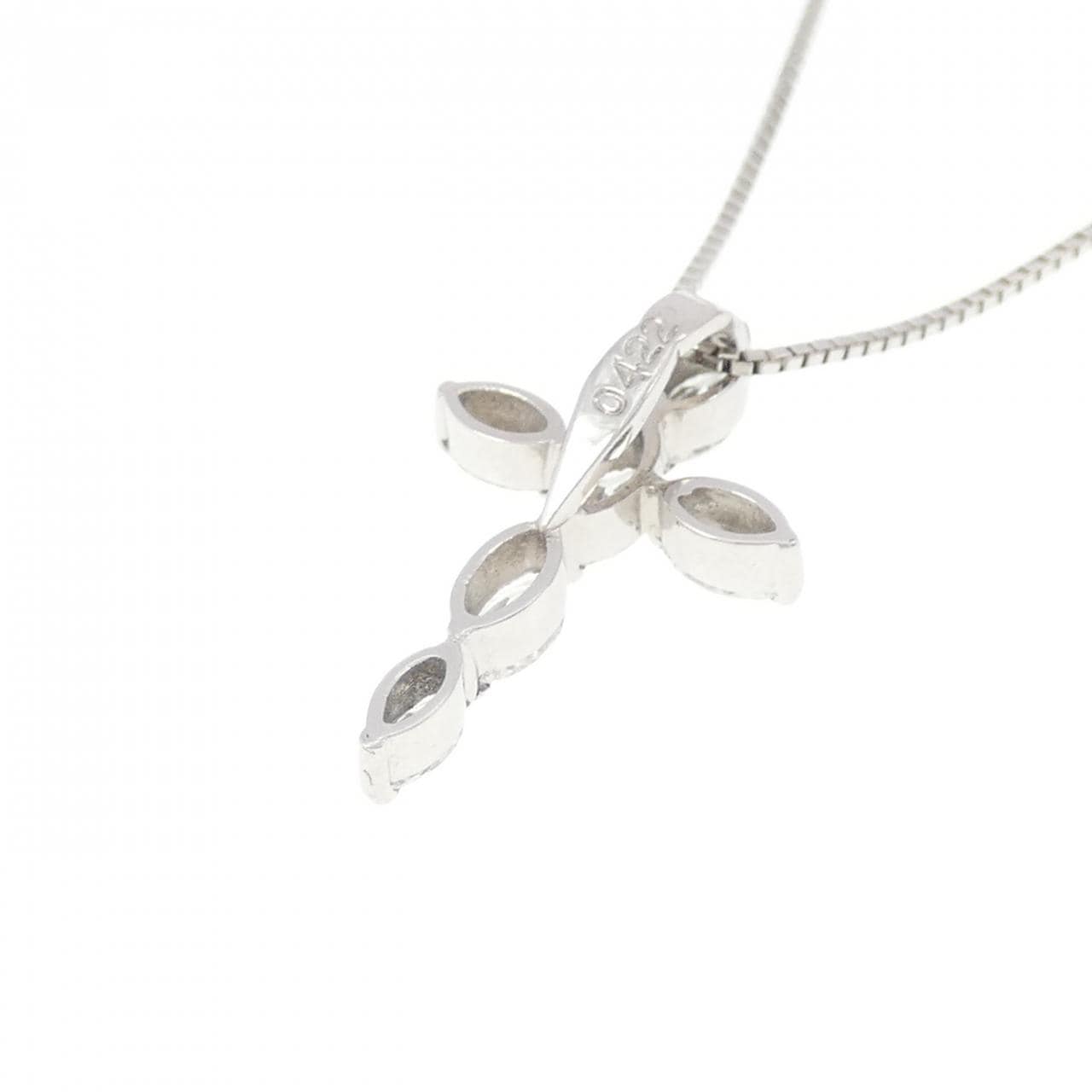 PT900/PT850 クロス ダイヤモンド ネックレス 0.422CT