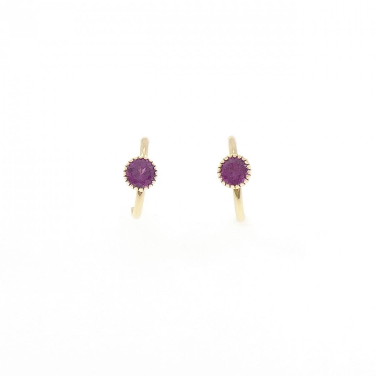 K18YG ガーネット ピアス