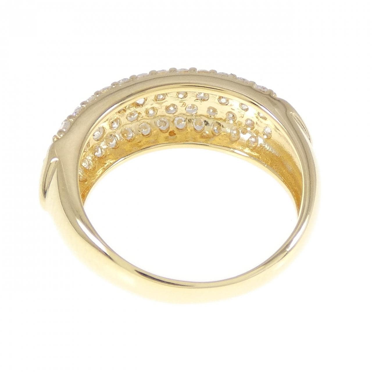 K18YG パヴェ ダイヤモンド リング 1.00CT
