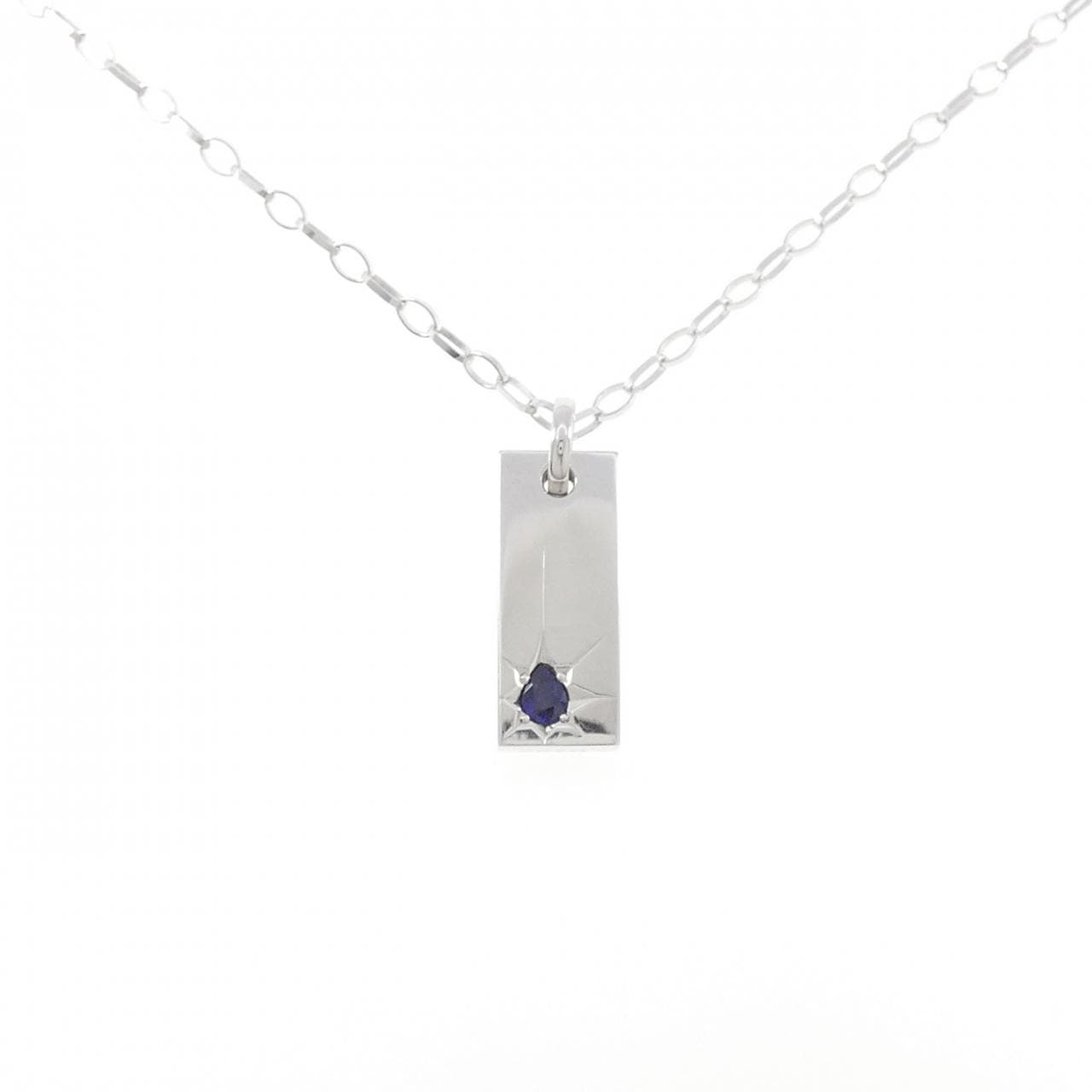 K10WG Sapphire Necklace 0.29CT