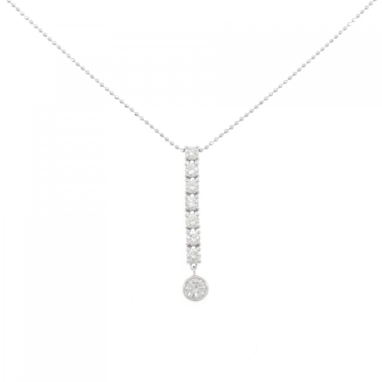 K18WG ダイヤモンド ネックレス 0.80CT