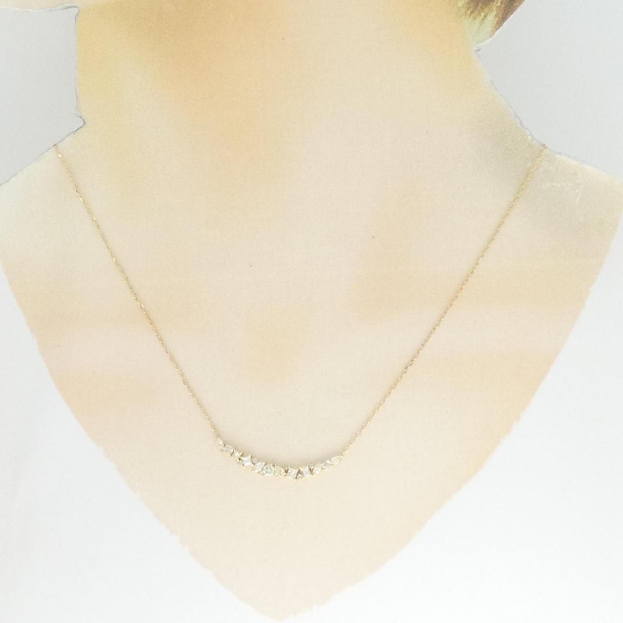 【新品】K18YG ダイヤモンド ネックレス 0.80CT