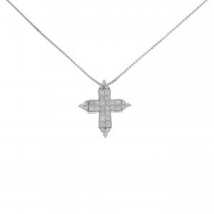ジーエスティービー クロス ダイヤモンド ネックレス 0.65CT