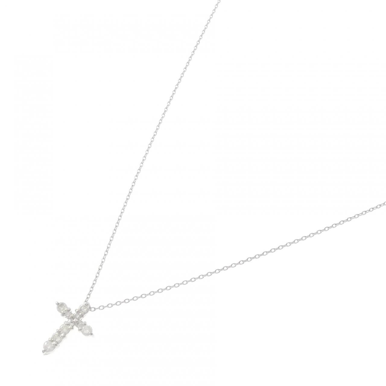 PT900/PT850 クロス ダイヤモンド ネックレス 0.30CT