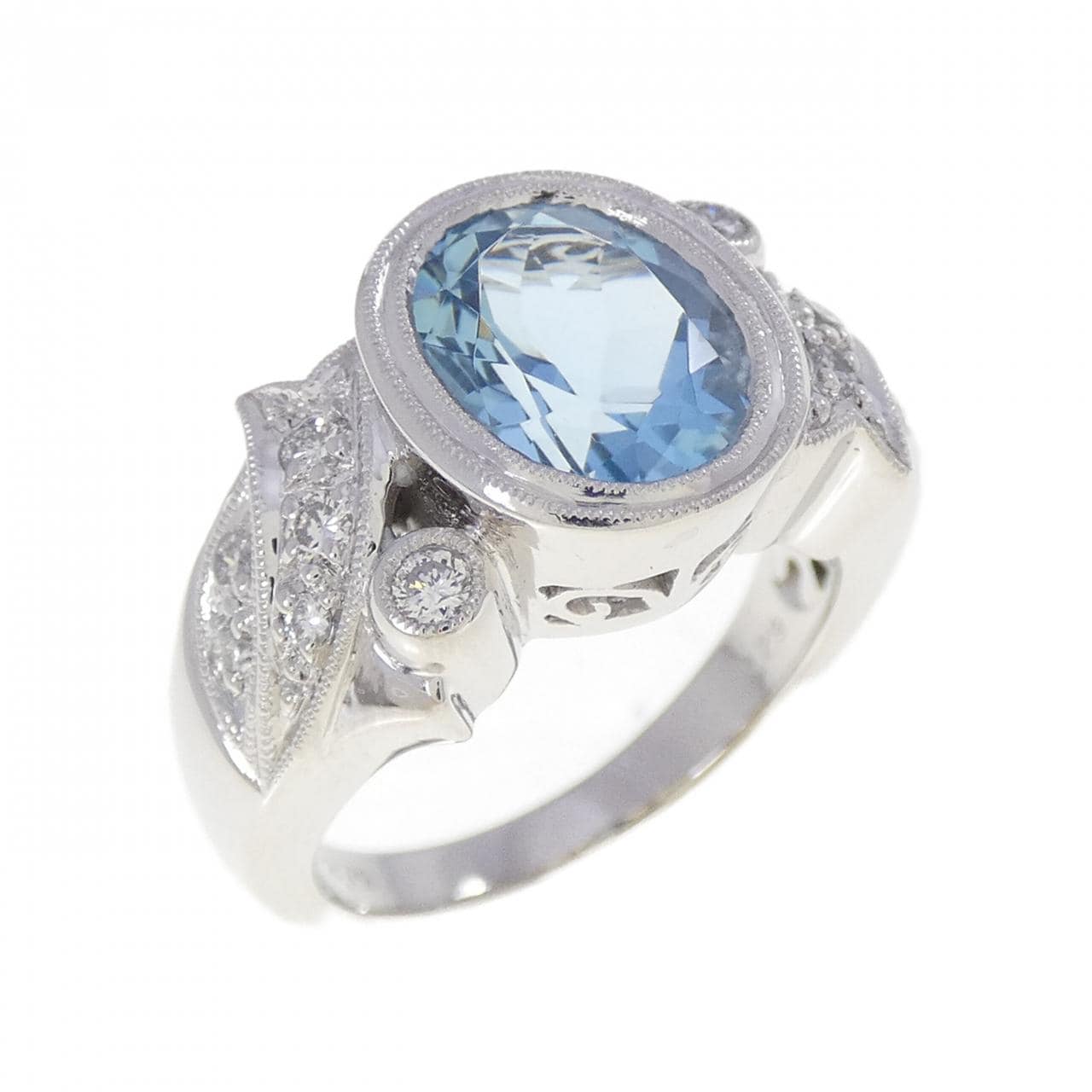 PT900 アクアマリン リング 2.79CT