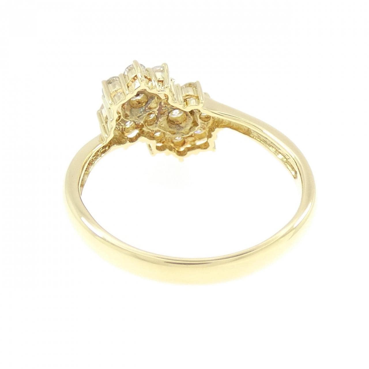 K18YG フラワー ダイヤモンド リング 0.50CT