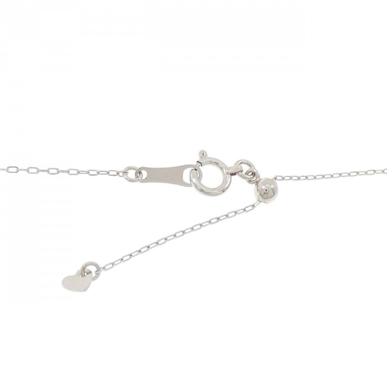 PT900/PT850 フラワー ピンクダイヤモンド ネックレス 0.23CT