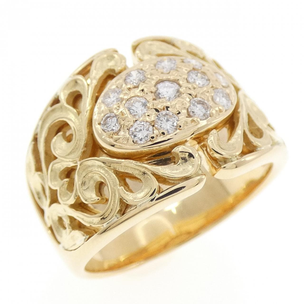 K18YG ダイヤモンド リング 0.28CT