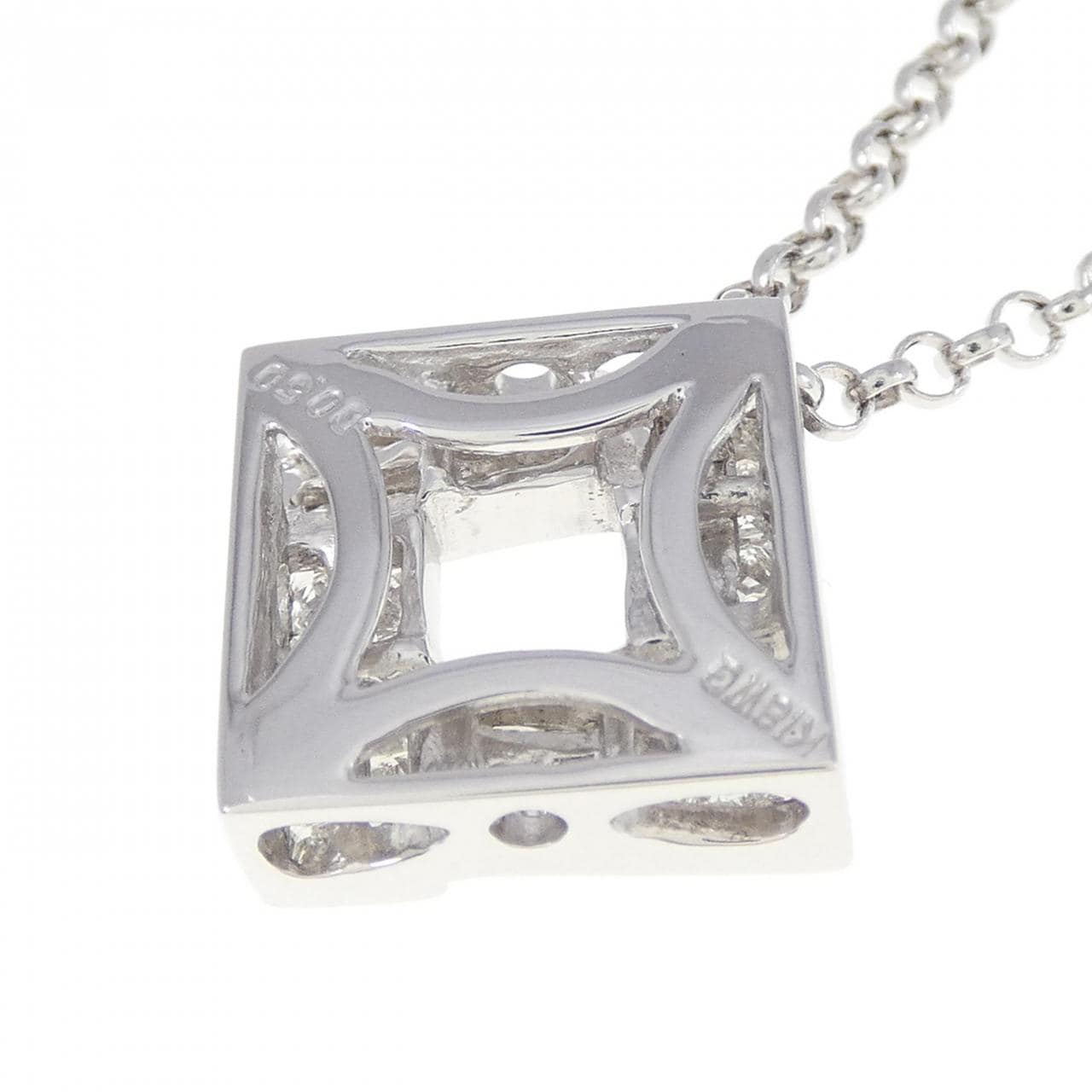 K18WG/750WG Diamond necklace 0.50CT