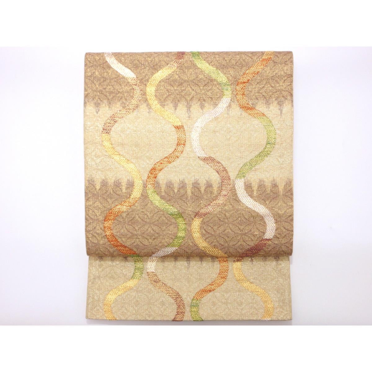 Fukuro Obi (Sash) with Gold-Trimmed Silk