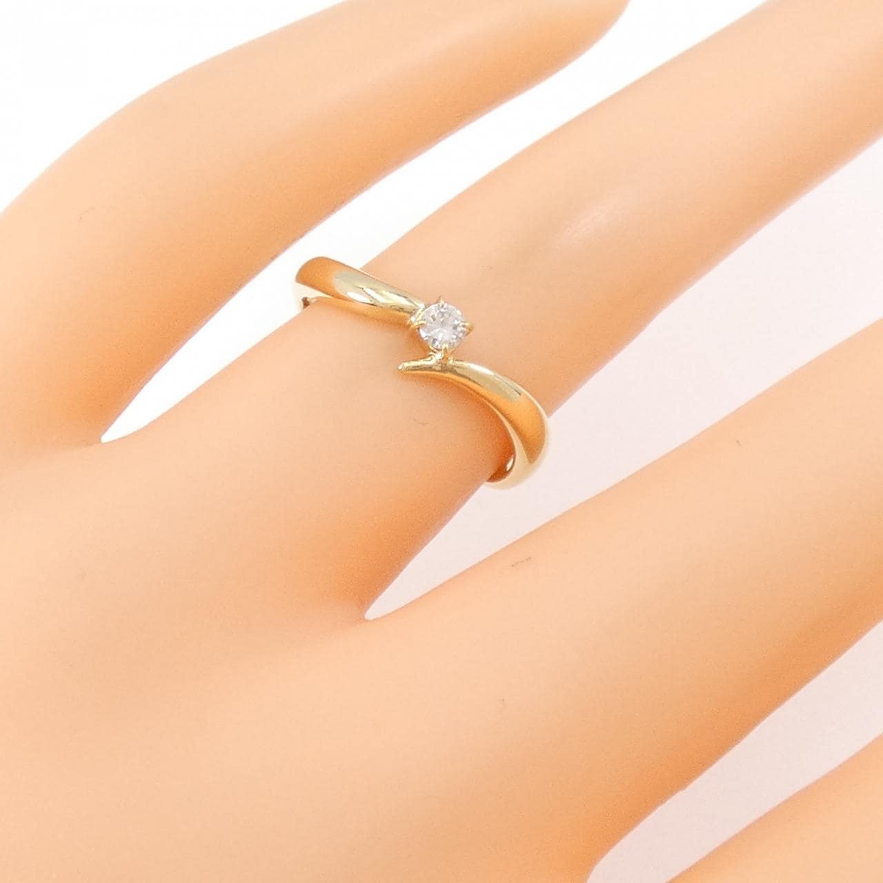 K18YG ダイヤモンド リング 0.07CT