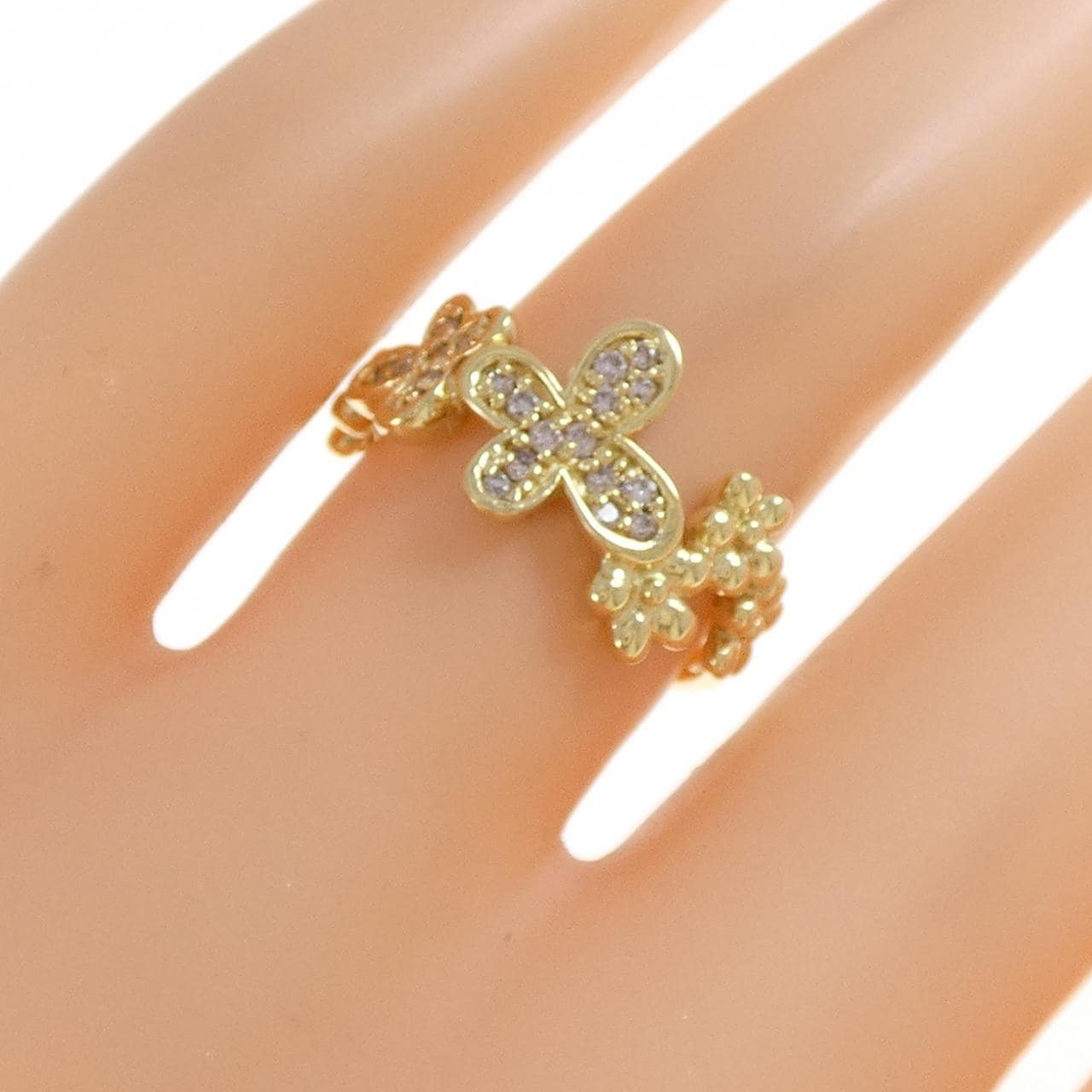 K18YG ダイヤモンド リング 0.20CT