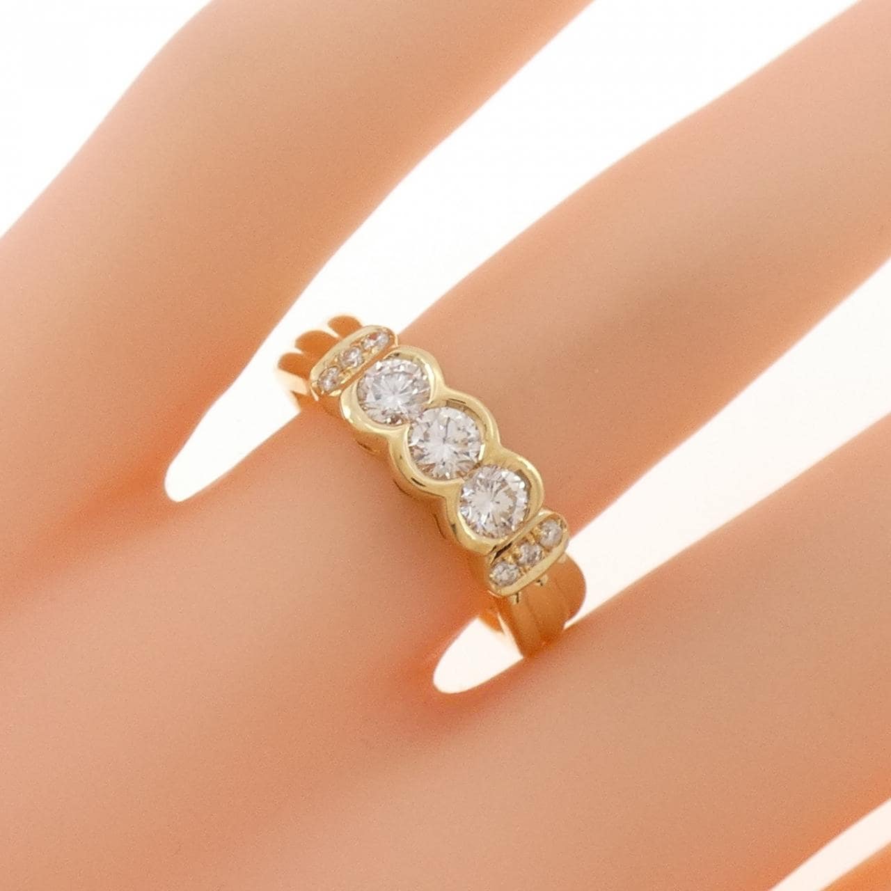 18KYG ダイヤモンド リング