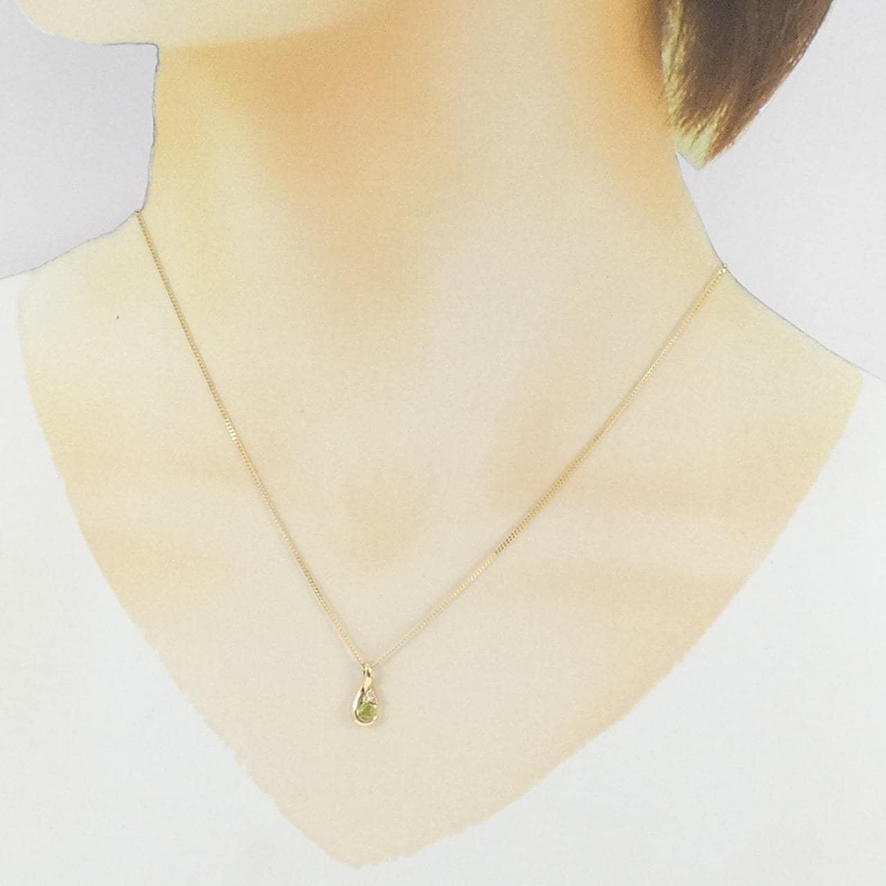 K18YG ペリドット ネックレス