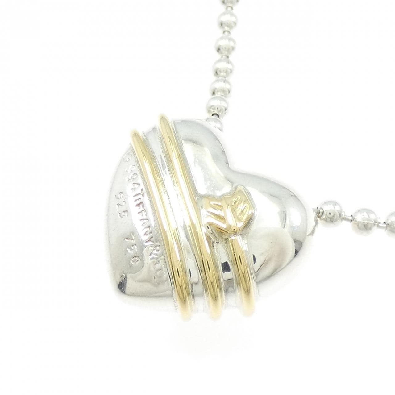 【ヴィンテージ】ティファニー ハート 925/750YG ネックレス