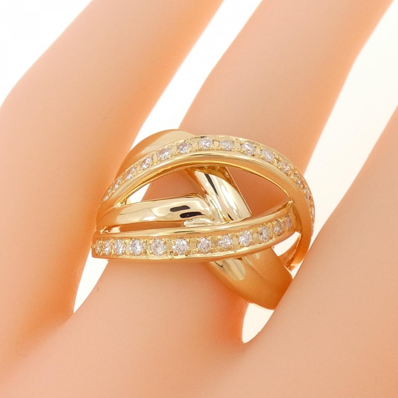 K18YG ダイヤモンド リング 0.38CT
