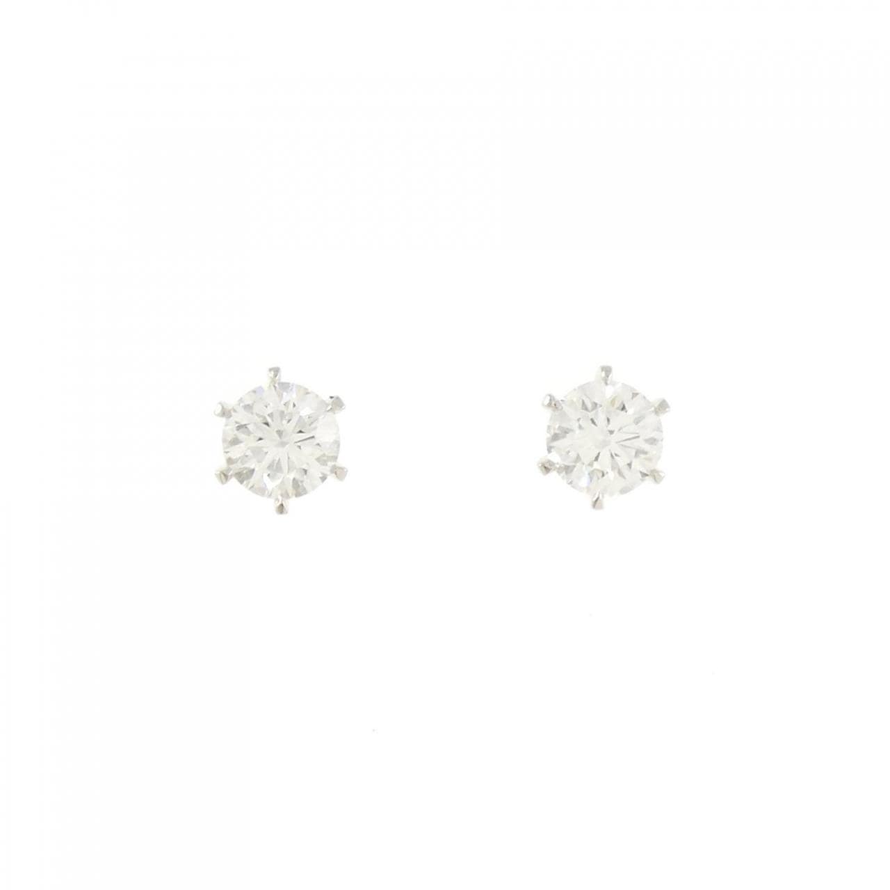 【リメイク】PT900/ST ダイヤモンド ピアス 0.510CT 0.513CT D VVS2 3EXT-EXT
