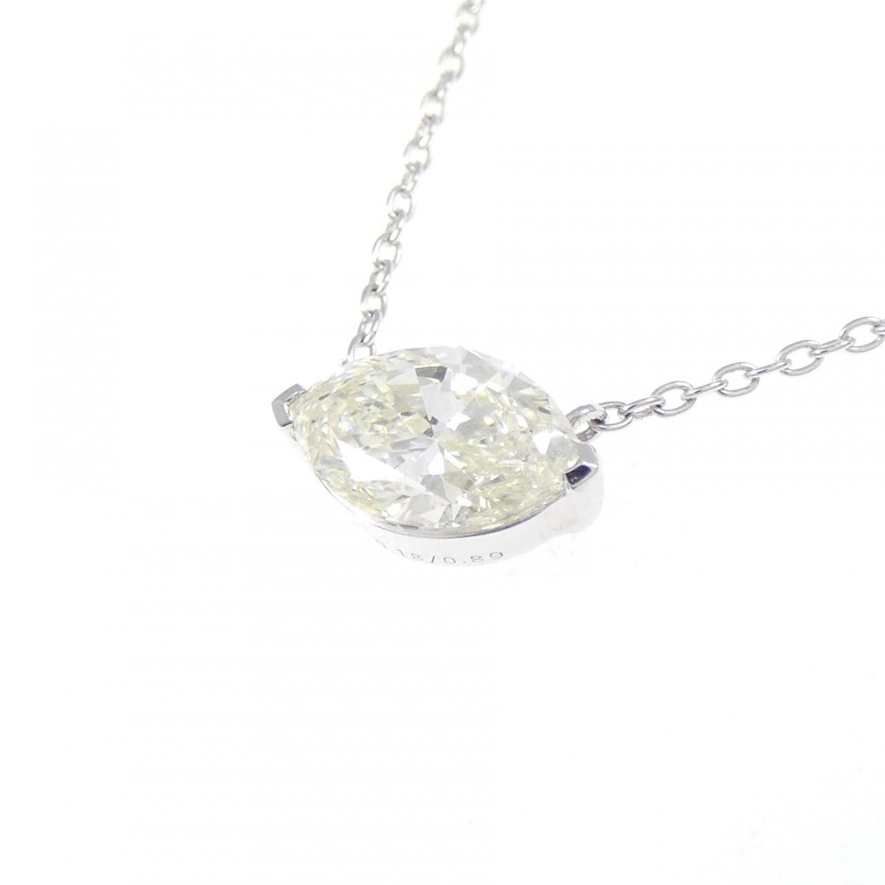 【新品】K18WG ダイヤモンド ネックレス 0.89CT