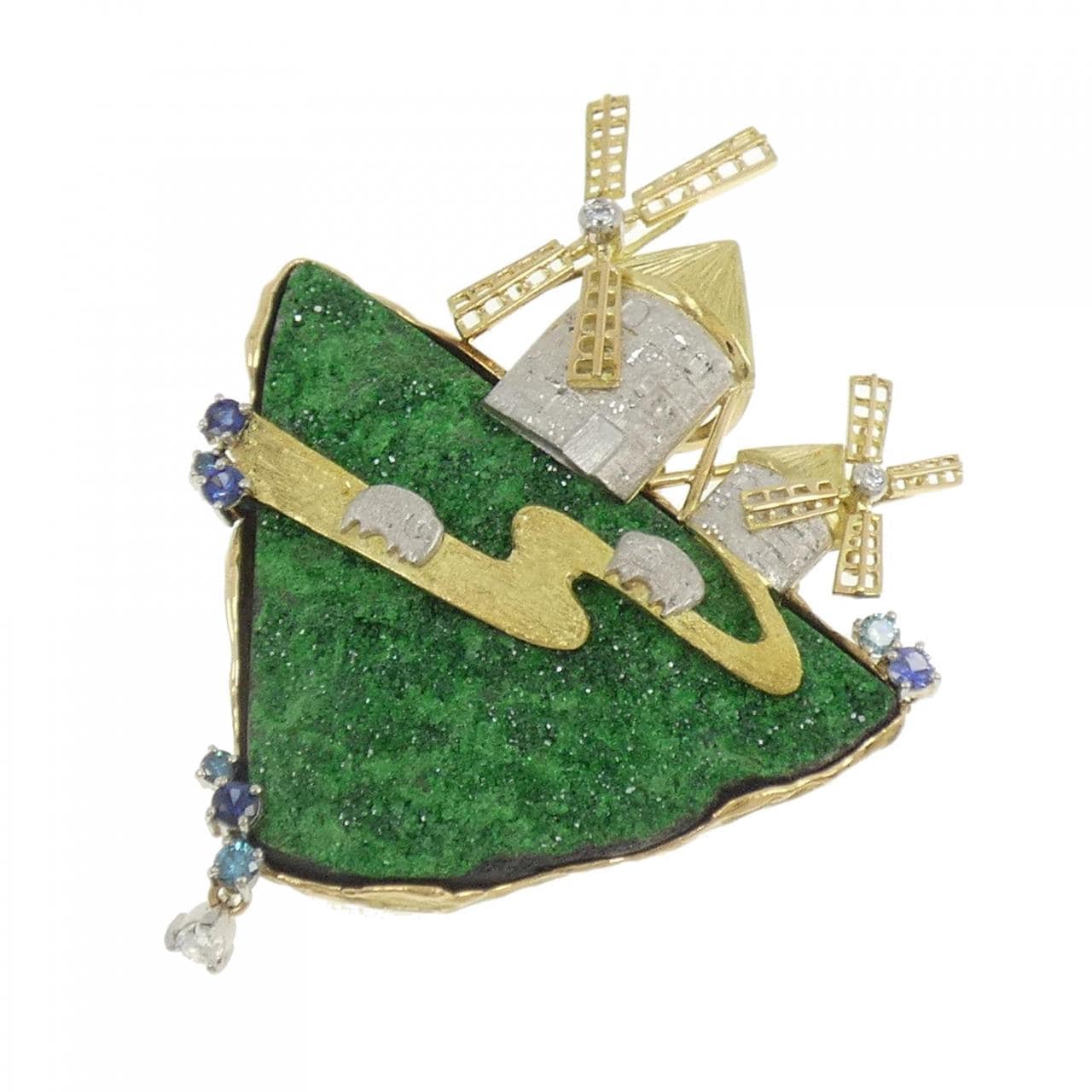 石川暢子 ガーネット  ブローチ