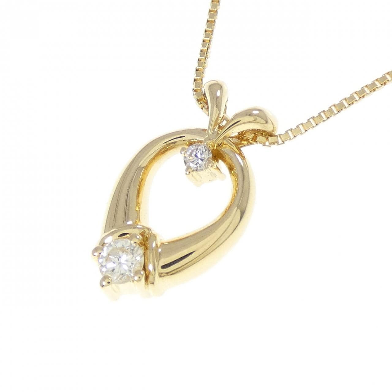 K18YG ダイヤモンド ネックレス 0.13CT