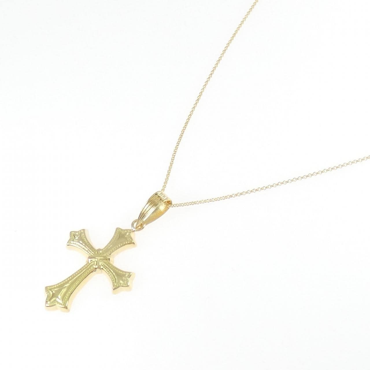 K18YG クロス ネックレス