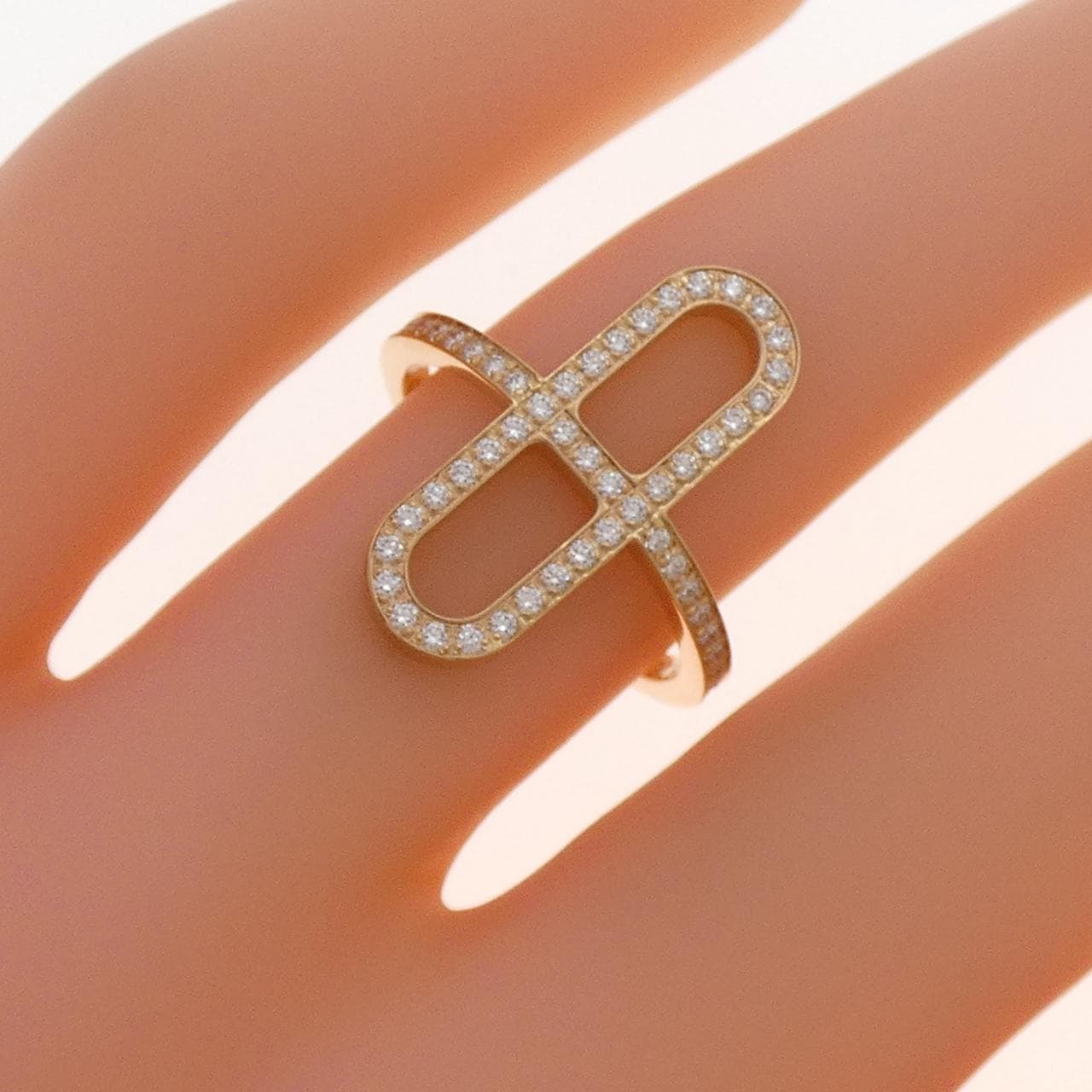 エルメス エヴァー シェーヌダンクル リング 0.24CT