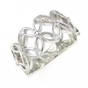 PT900 フラワー ダイヤモンド リング 0.30CT