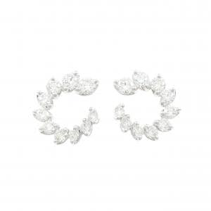 K18WG ダイヤモンド ピアス 1.66CT