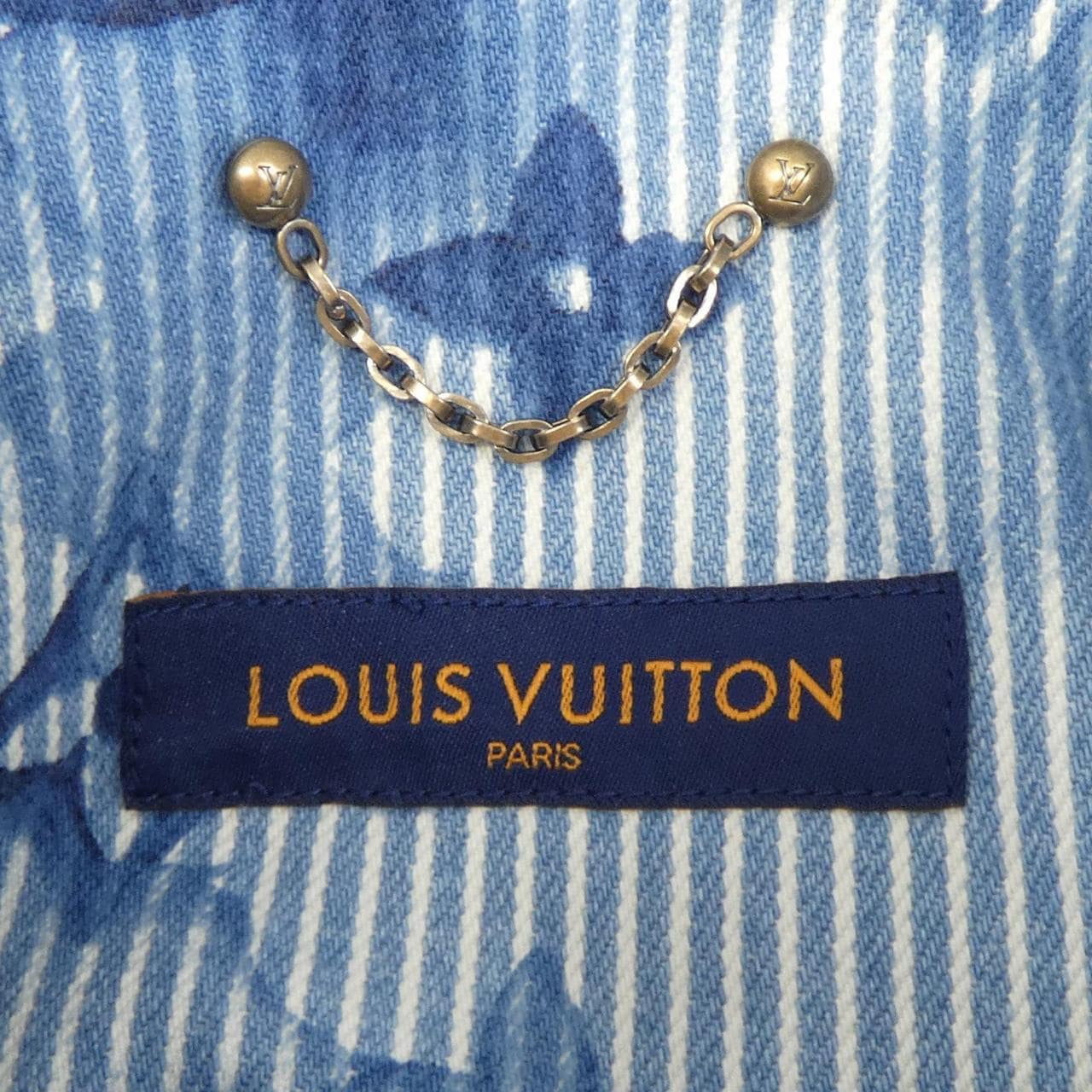 ルイヴィトン LOUIS VUITTON ストライプモノグラムワークウェア HLS05WBX7 デニムジャケット