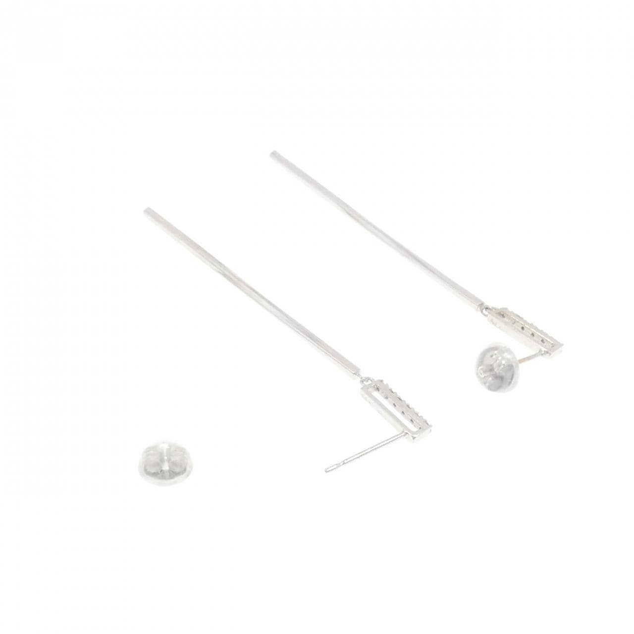 K18WG ダイヤモンド ピアス 0.08CT