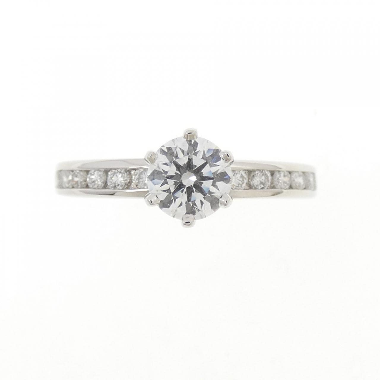 ティファニー ソリティア チャネルセッティング リング 0.48CT H VVS2 3EXT