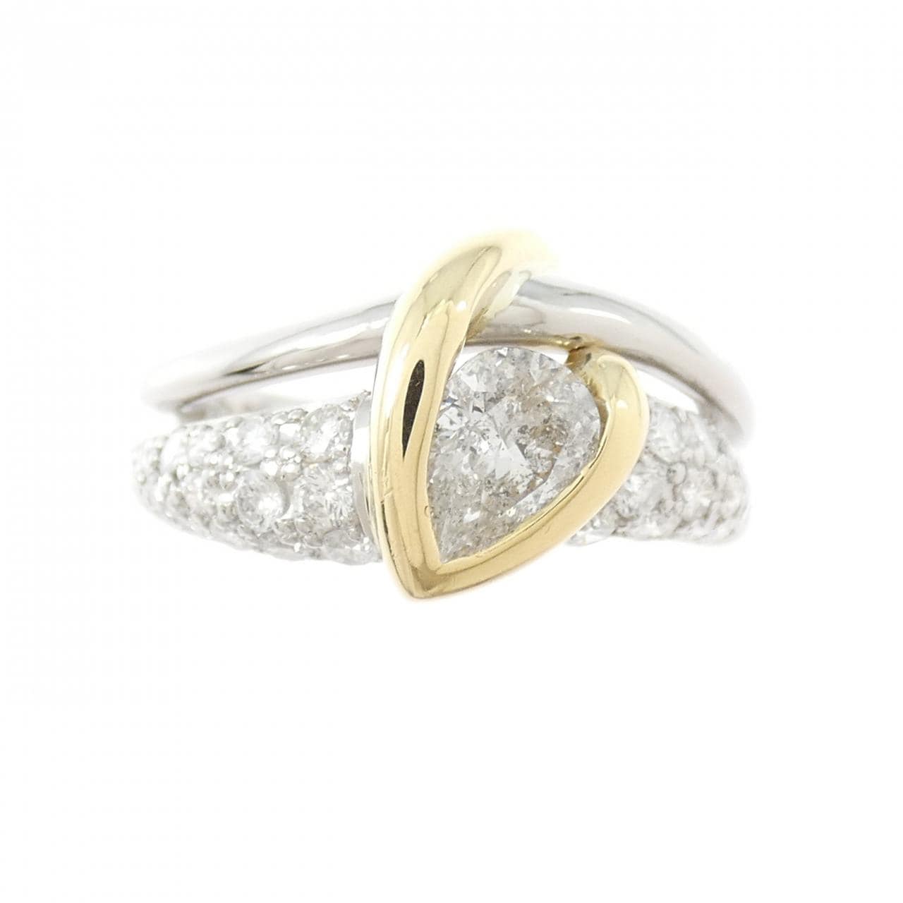 PT900/K18YG ダイヤモンド リング 0.58CT