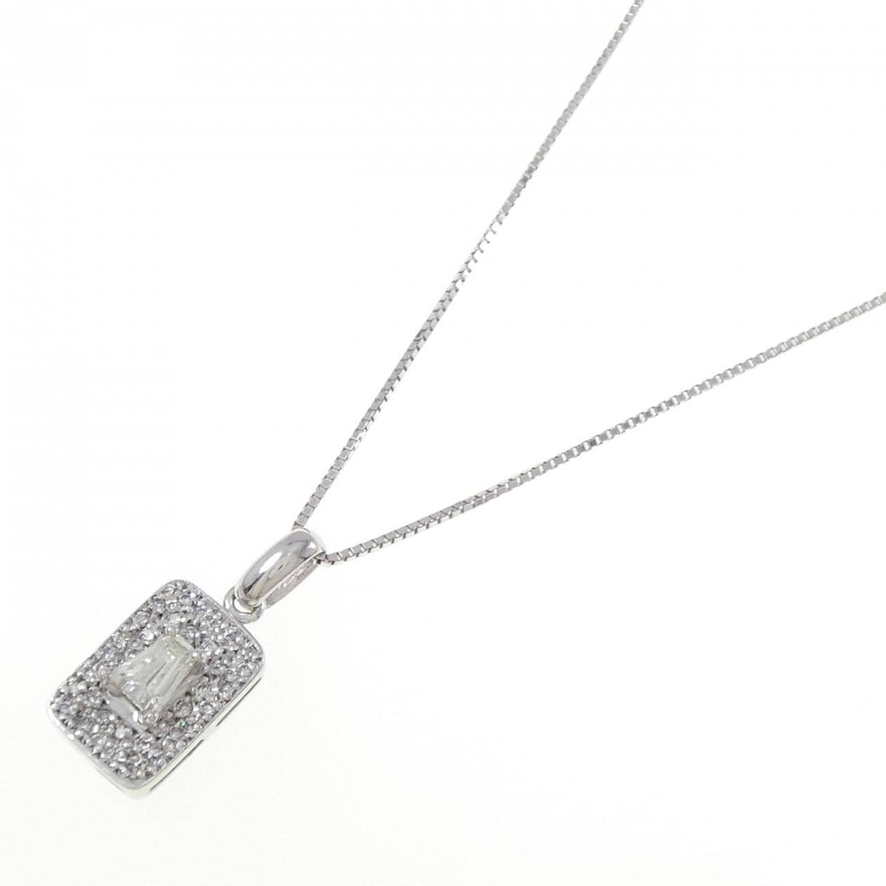 K18WG ダイヤモンド ネックレス 0.33CT