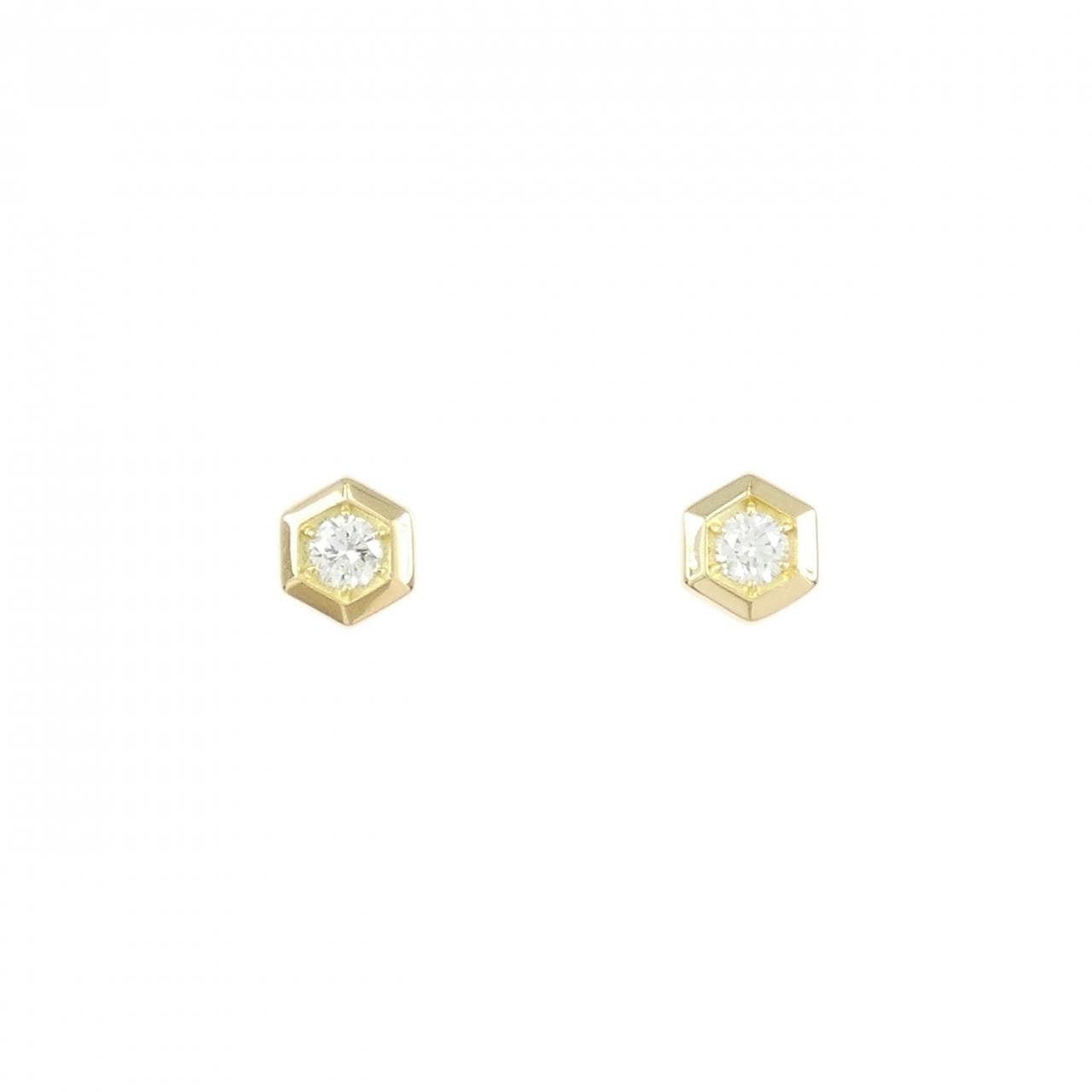 【リメイク】K18YG ダイヤモンド ピアス 0.16CT