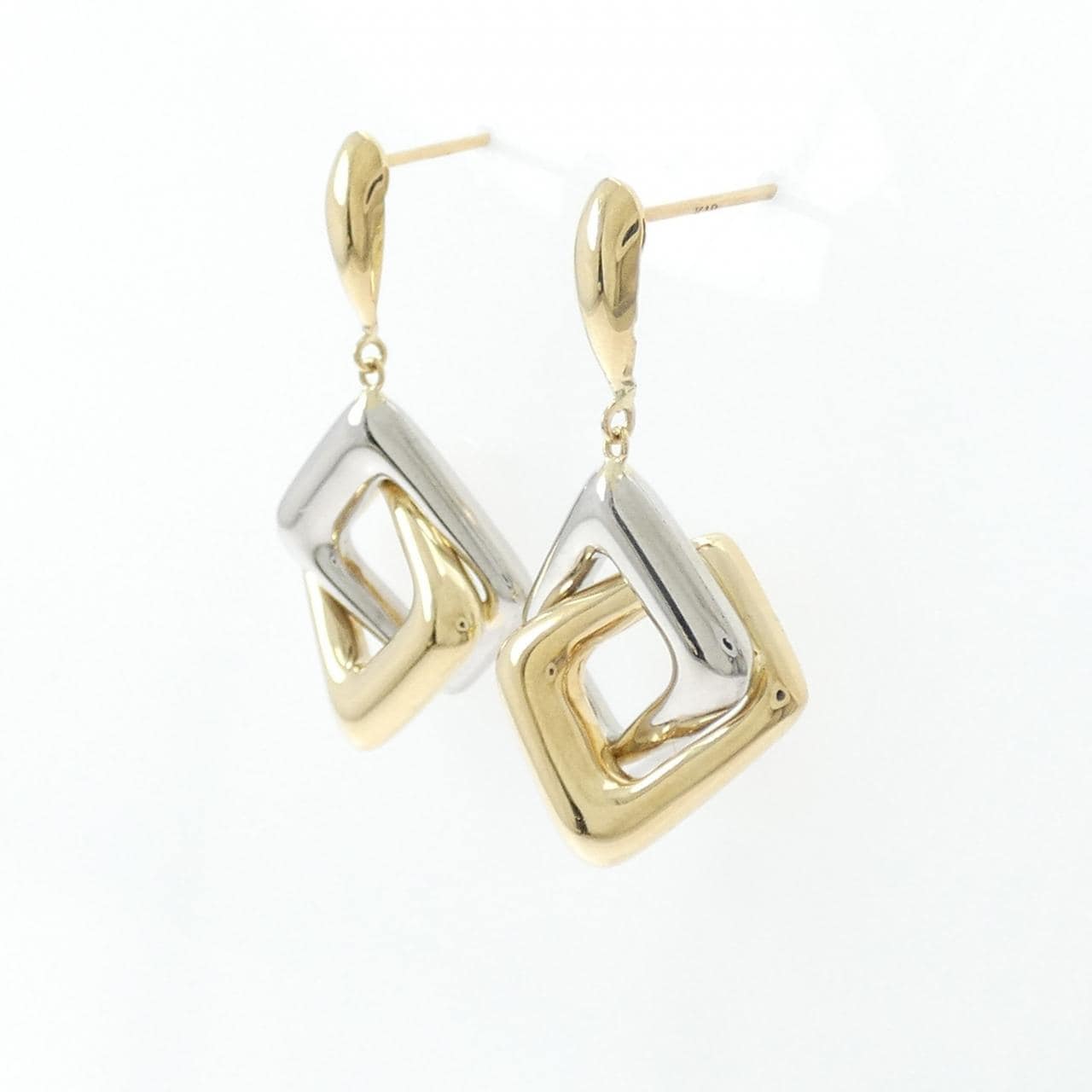 K18YG/PT ピアス