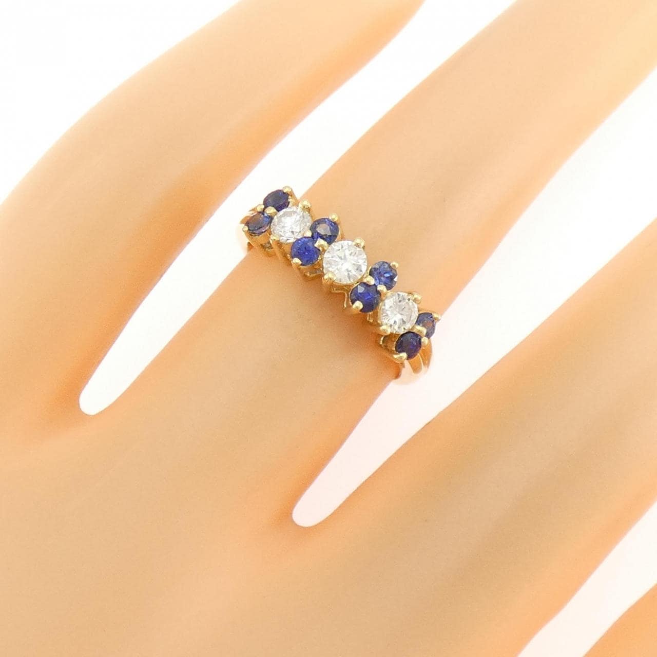 K18YG サファイヤ リング 0.40CT