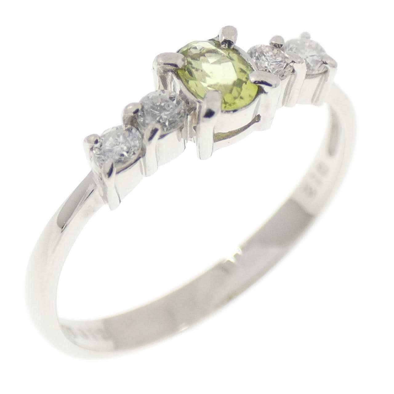 PT900 ペリドット リング 0.12CT
