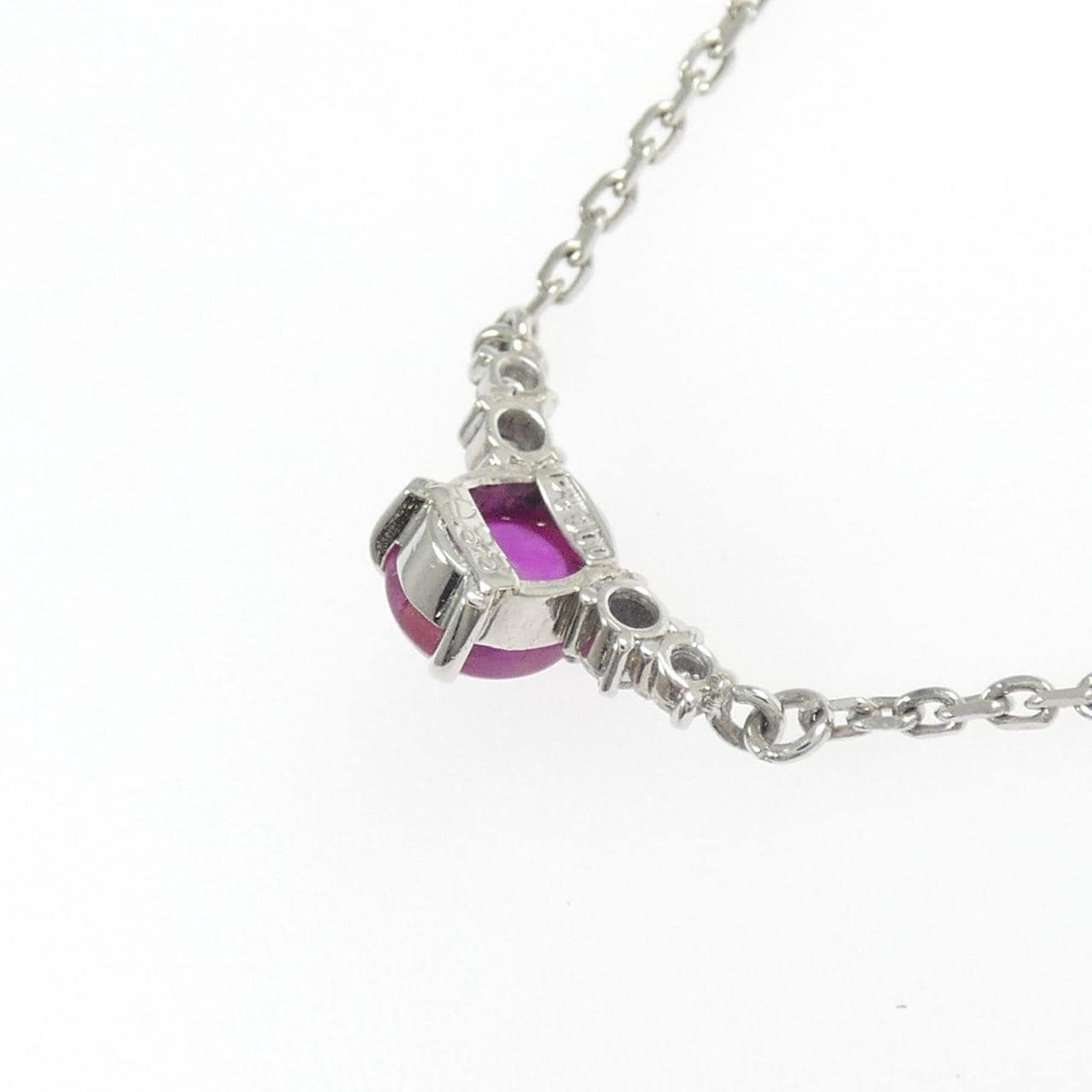 PT900/PT850 スタールビー ネックレス 0.88CT