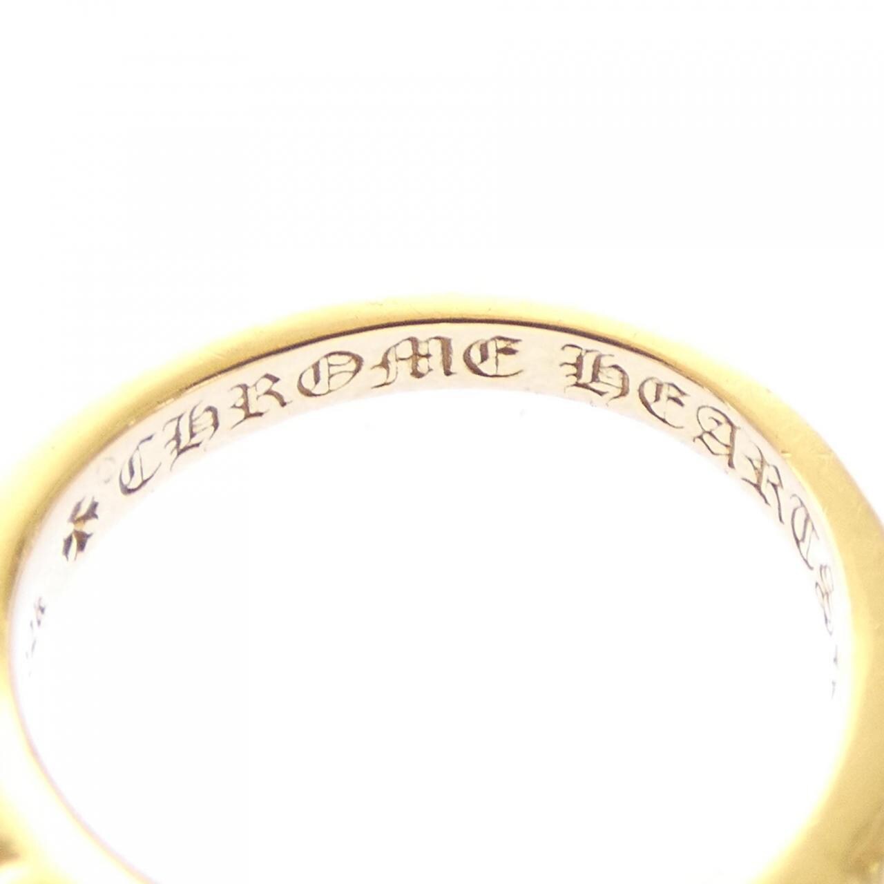クロムハーツ CHROME HEARTS BABY CLSC FLORAL CRS DMND PAVE 207146023GLD RING