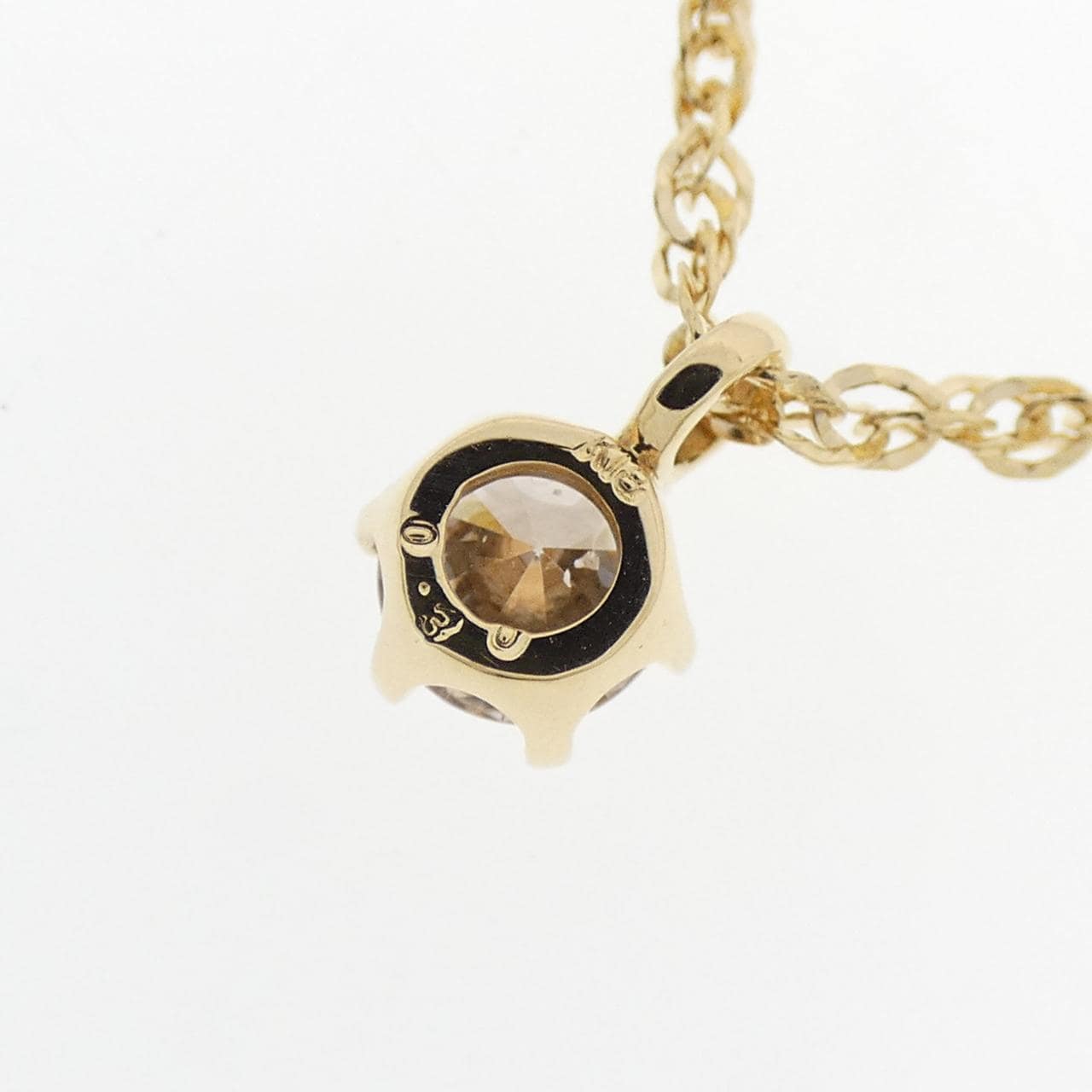 K18YG ソリティア ダイヤモンド ネックレス 0.30CT