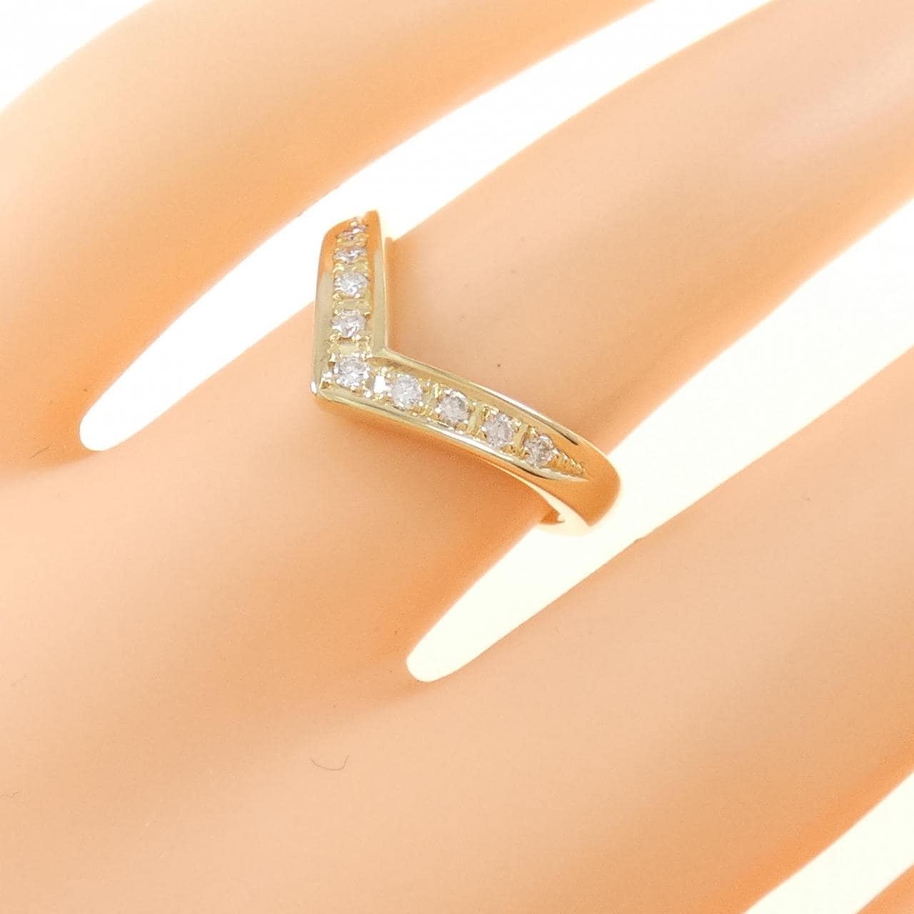 K18YG ダイヤモンド リング 0.13CT