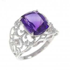 K18WG アメジスト リング 3.15CT