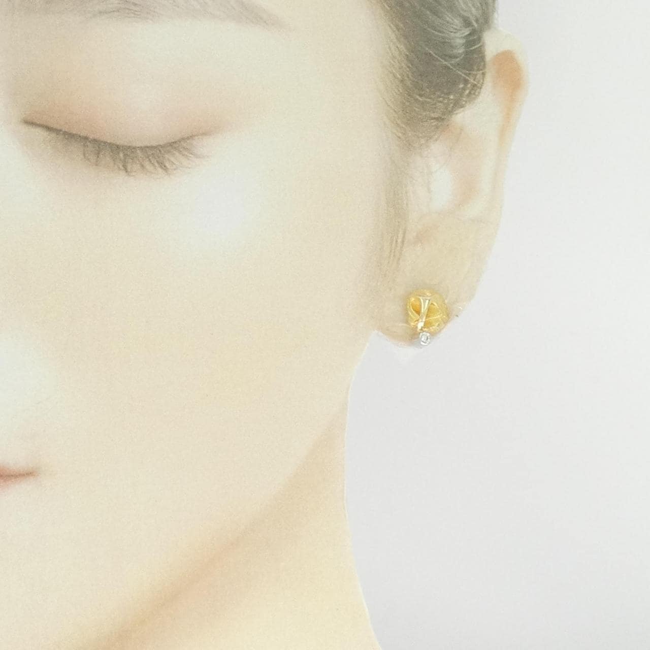 750YG/750WG ダイヤモンド ピアス 0.06CT