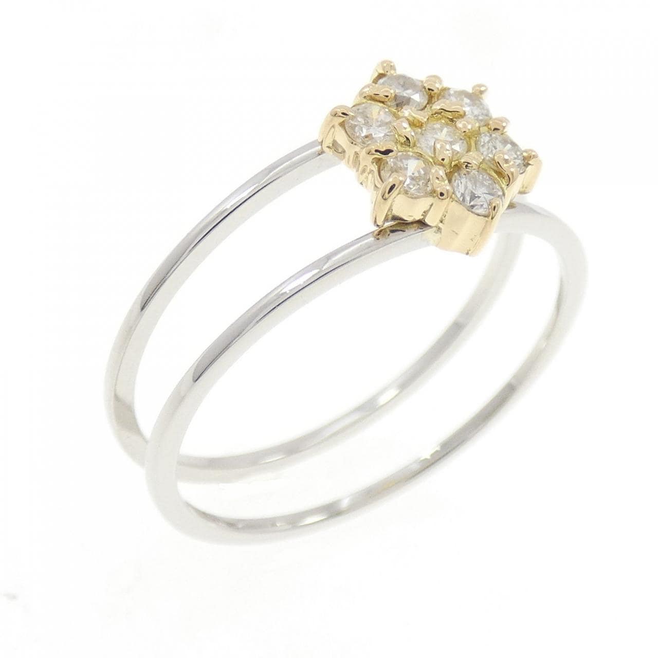 PT900/K18YG ダイヤモンド リング 0.18CT