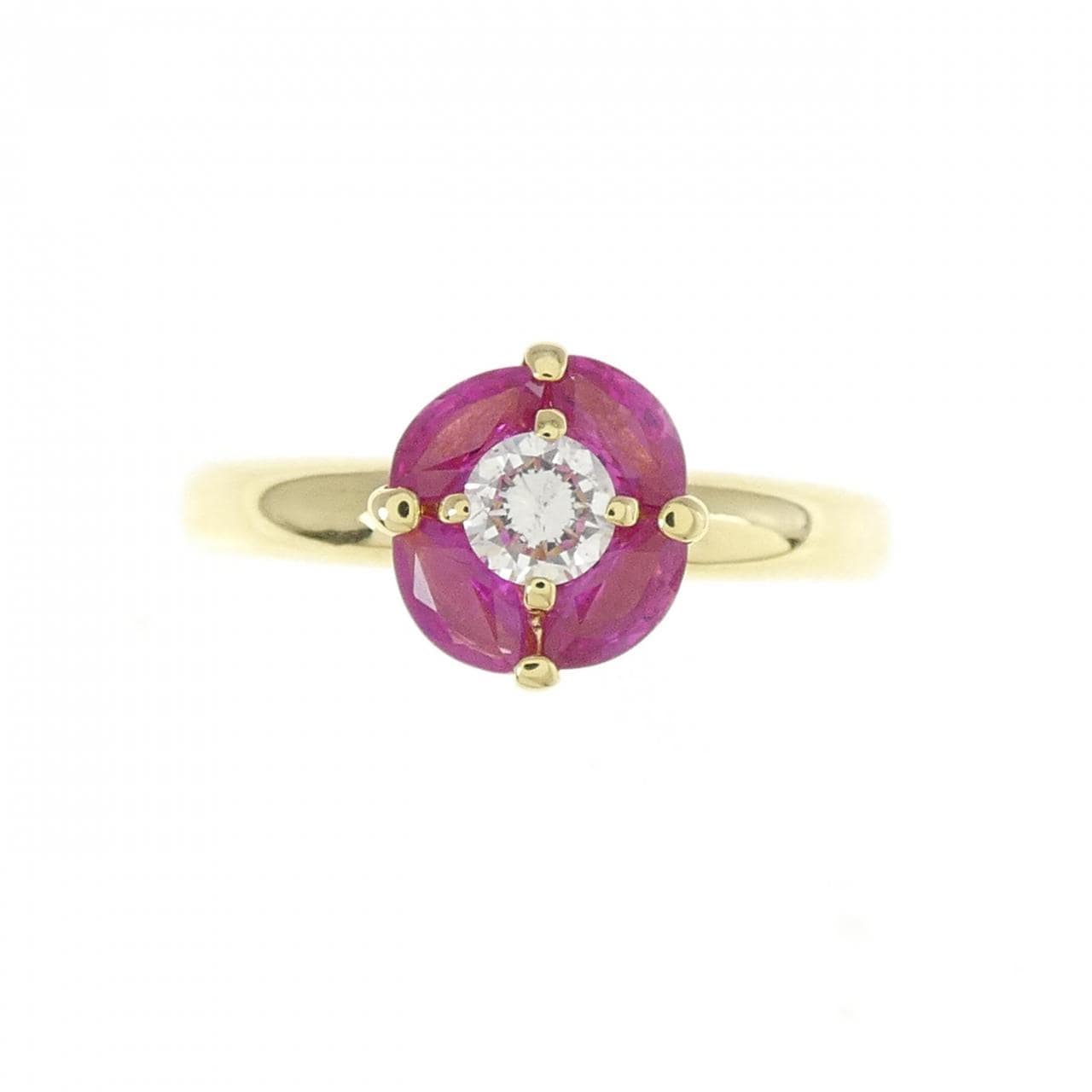 K18YG ruby ring 0.53CT