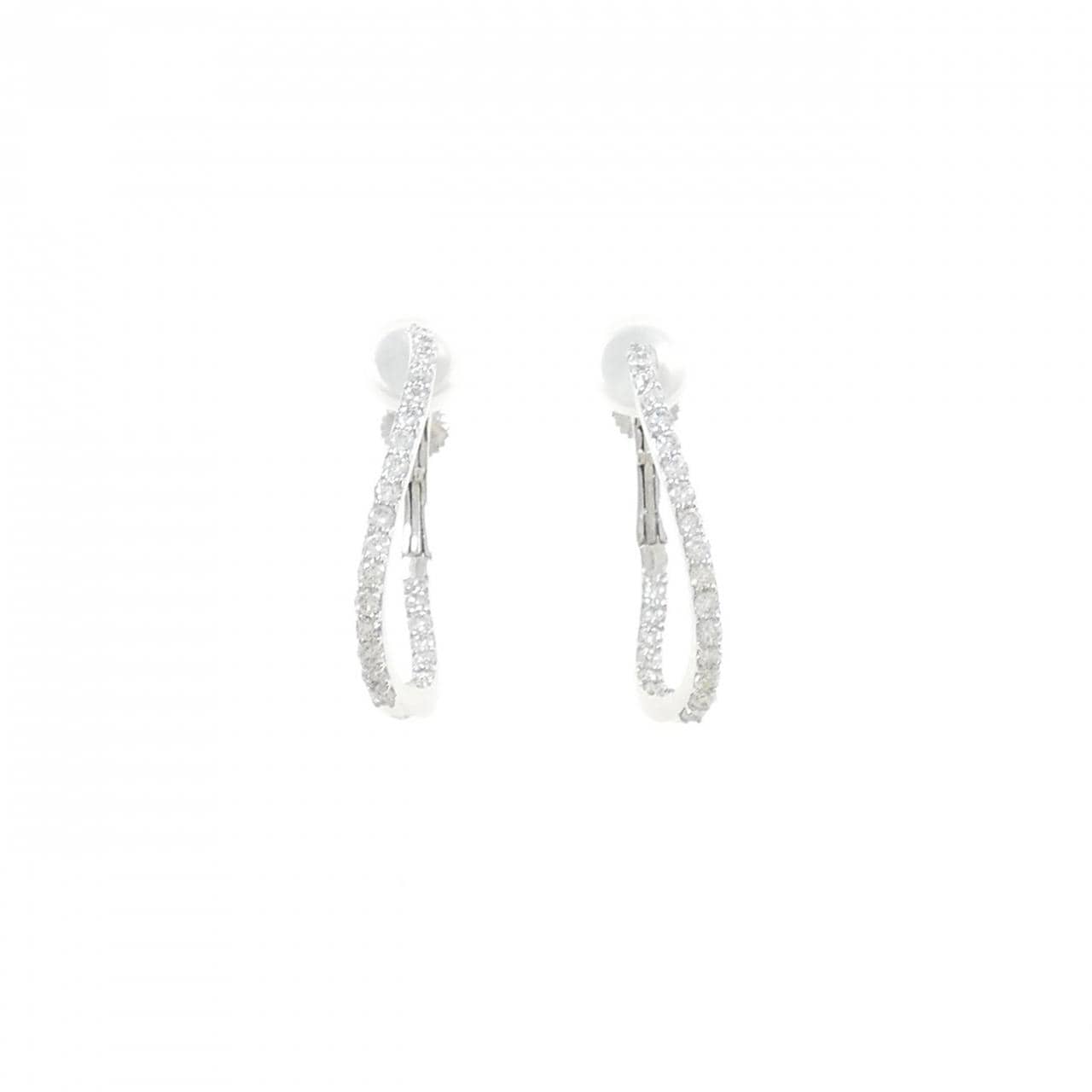K18WG钻石耳夹0.50CT