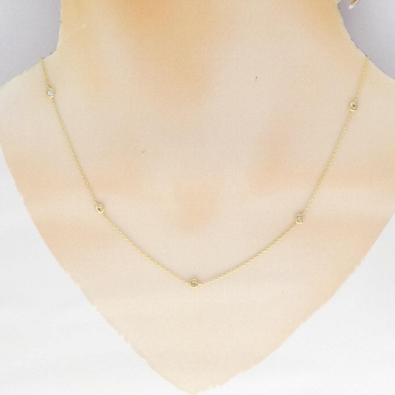 K18YG ダイヤモンド ネックレス 0.15CT