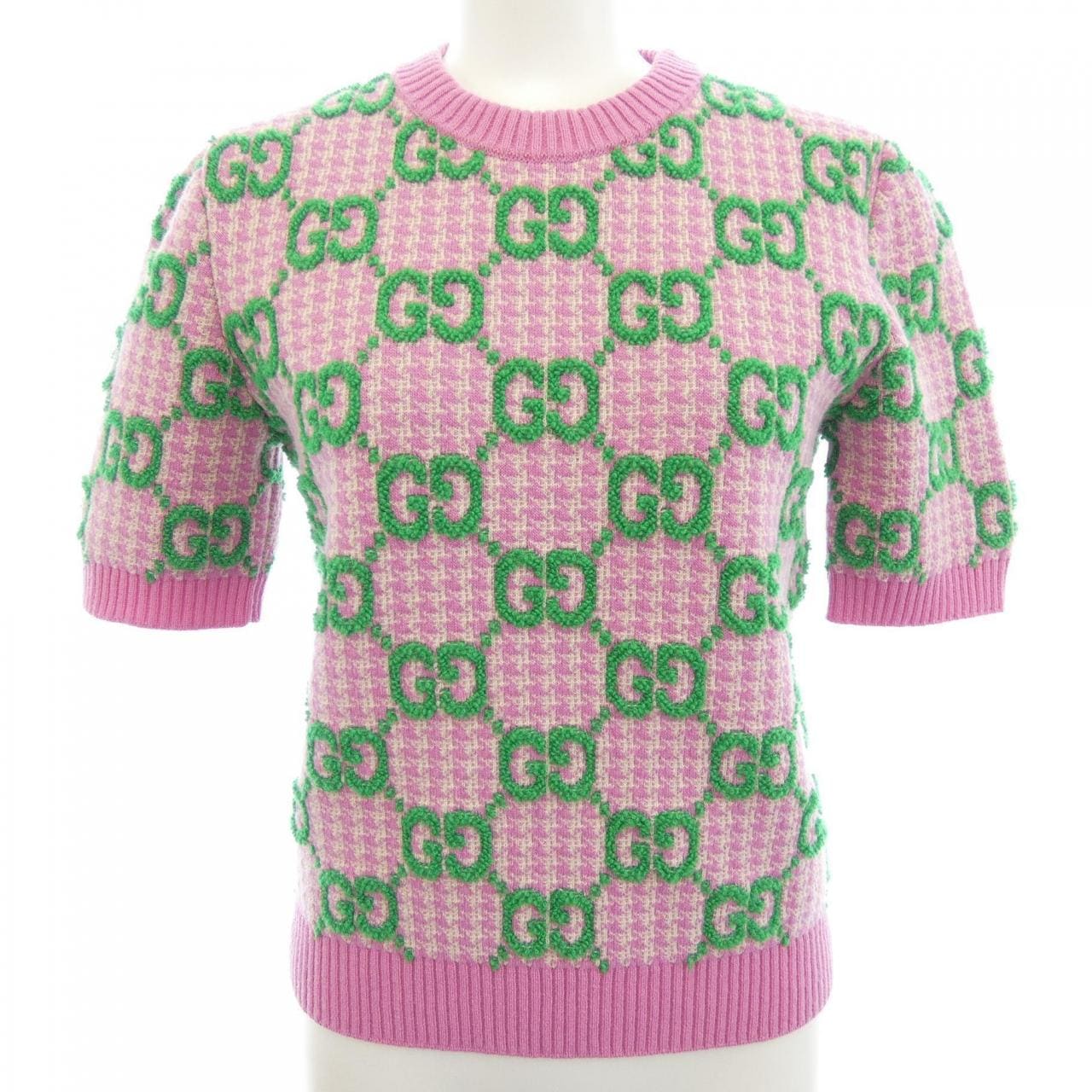 グッチ GUCCI GGハウンドトゥース ウールブークレ トップ 731007 XKCM8 ニット