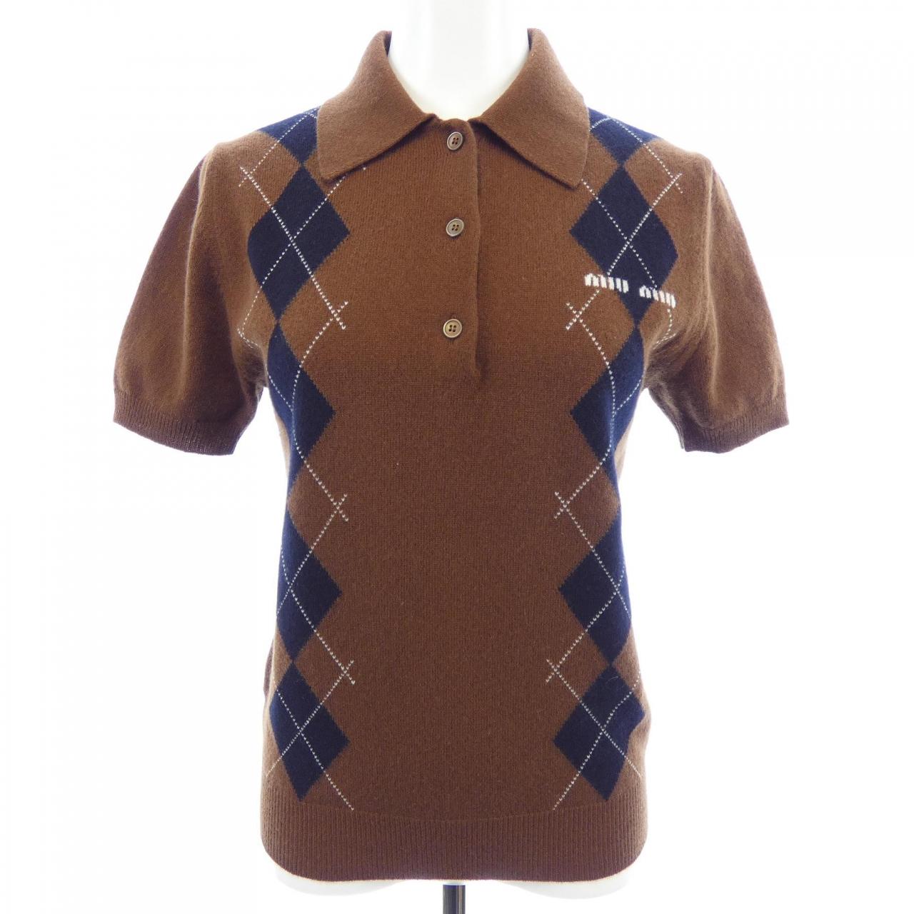 ミュウミュウ MIU MIU CASHMERE KNIT POLO SHIRT MML972 S000 15NE ニット